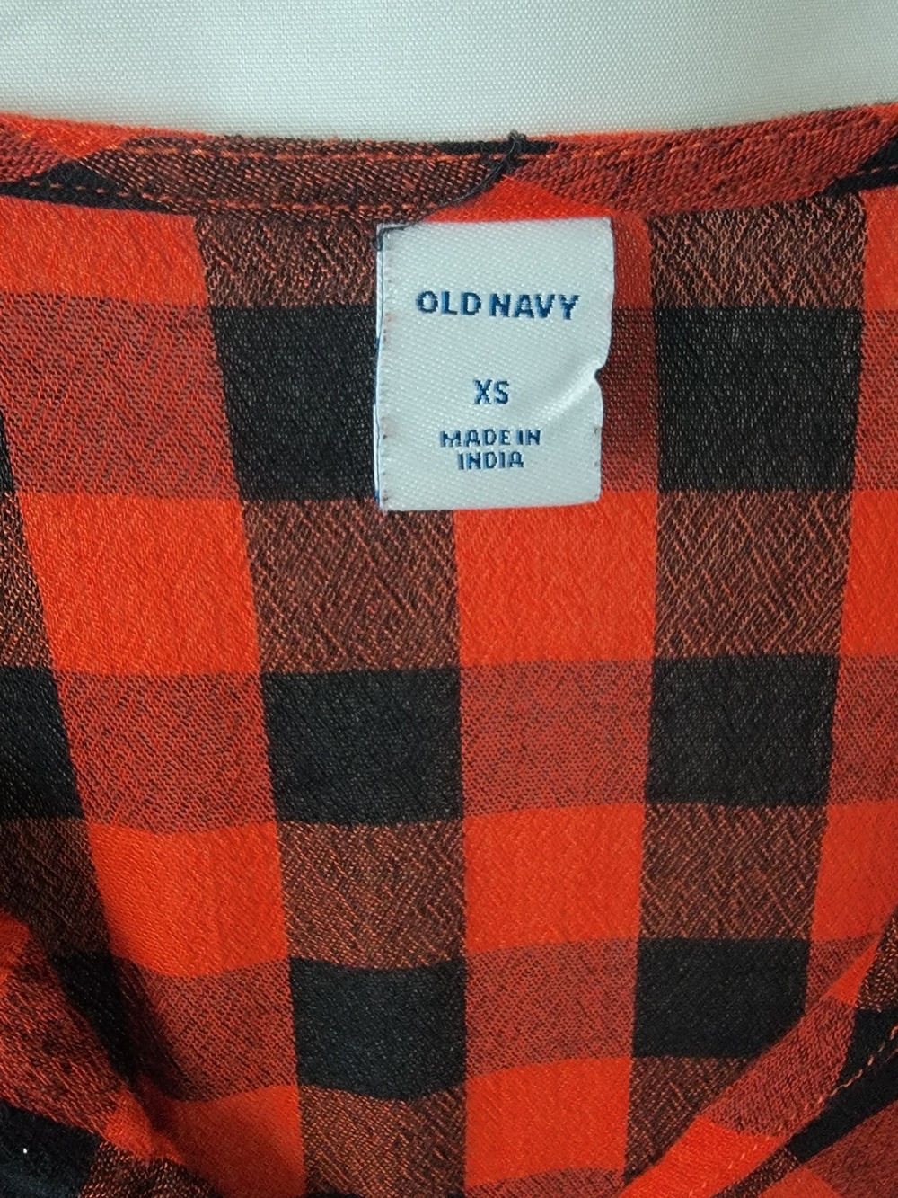 Red and Black Buffalo Plaid V-Neck Tunic - Picture 2 of 4